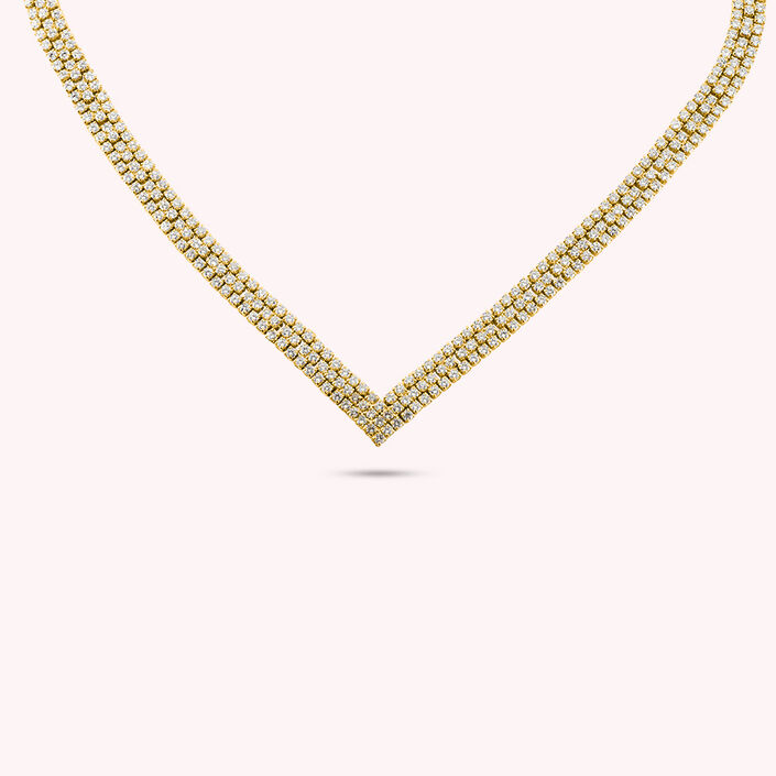 Collar corto BERENICE - Cristal / Oro - Collares  | Agatha