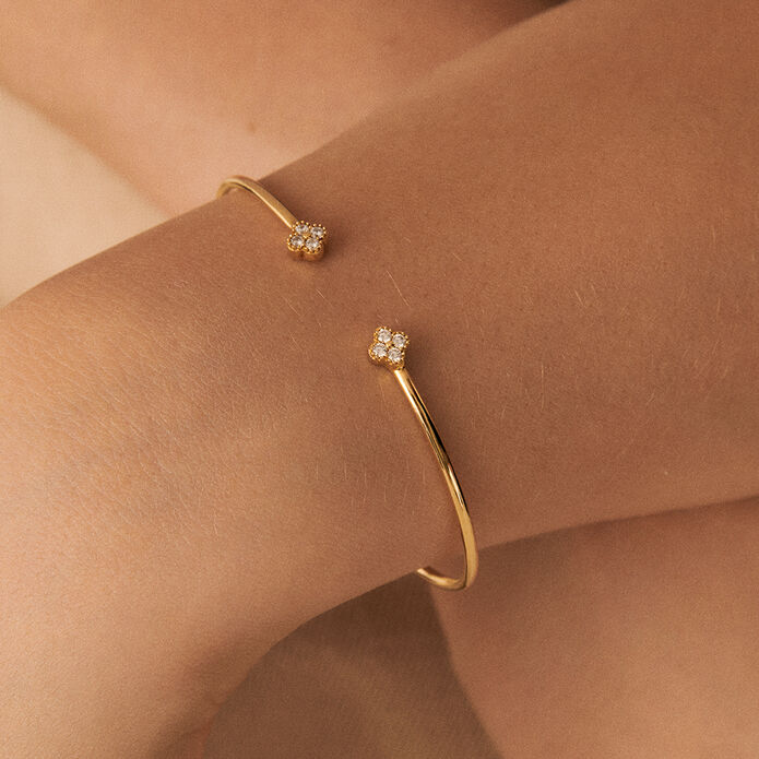 Pulsera rígida BELOVED - Cristal / Dorado - Pulseras  | Agatha