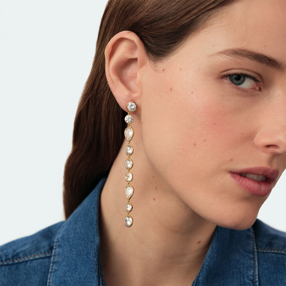 Pendientes de clip CANDY - Cristal / Dorado - Pendientes de clip  | Agatha