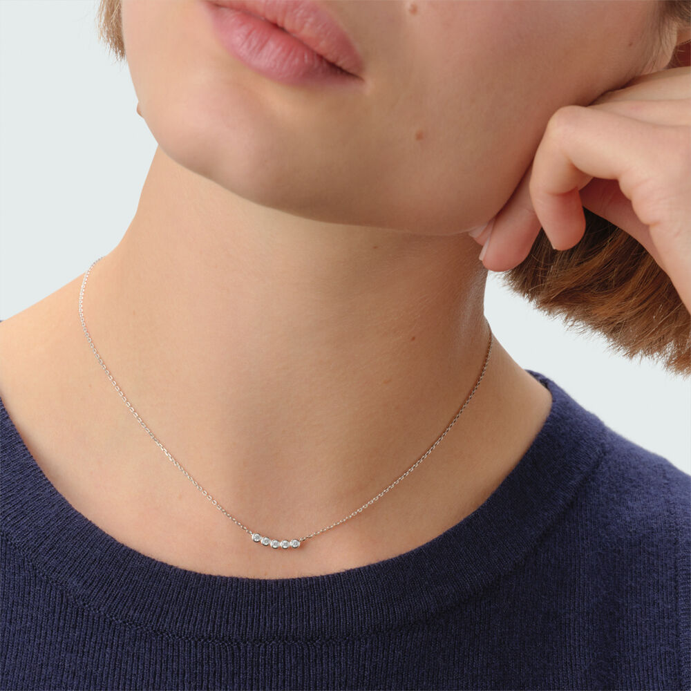 Collar midi OD&Eacute;ON - Cristal / Plateado - Collares  | Agatha