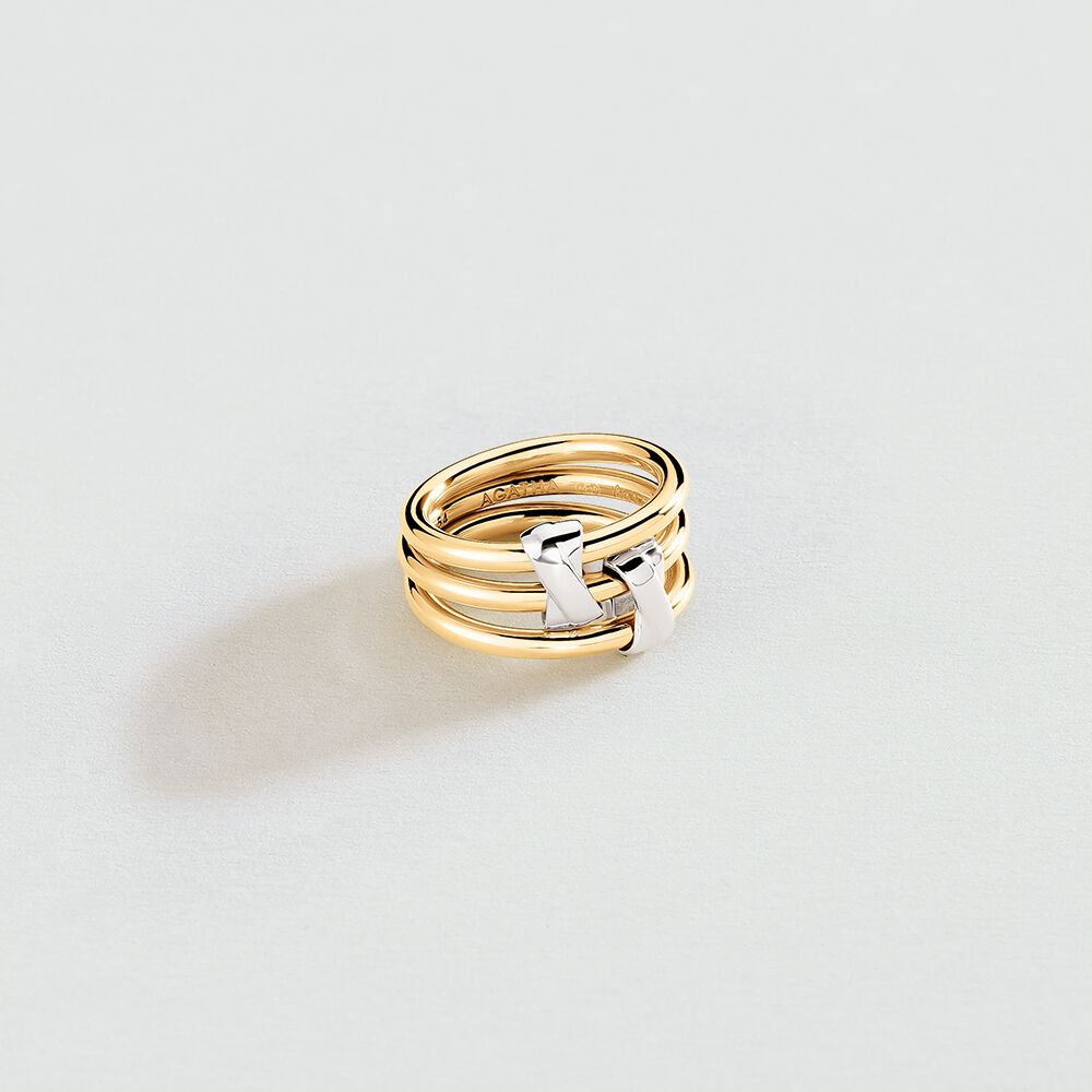 Anillo ancho AFFINITE - Dorado / Plateado - Anillos de fantasía  | Agatha
