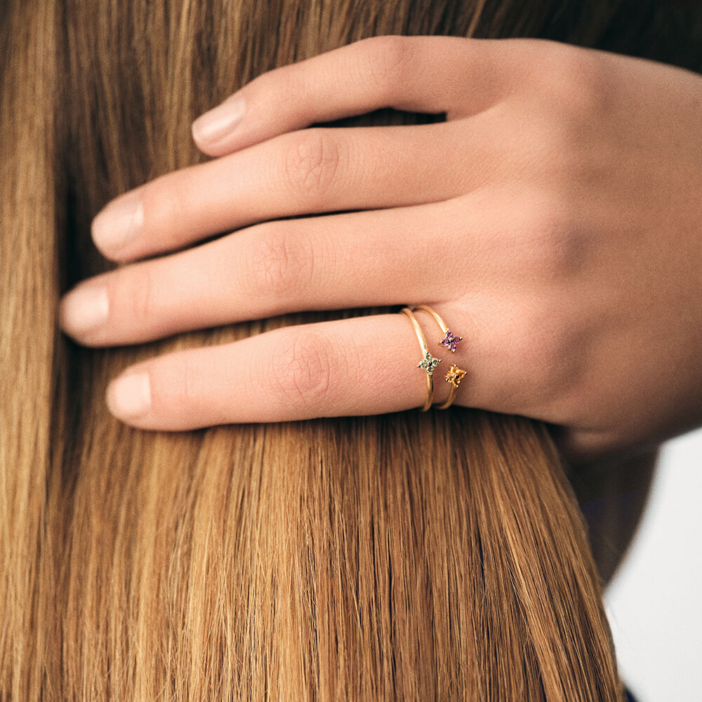 Anillo fino BELOVED - Multicolor / Oro - Anillos de fantasía  | Agatha