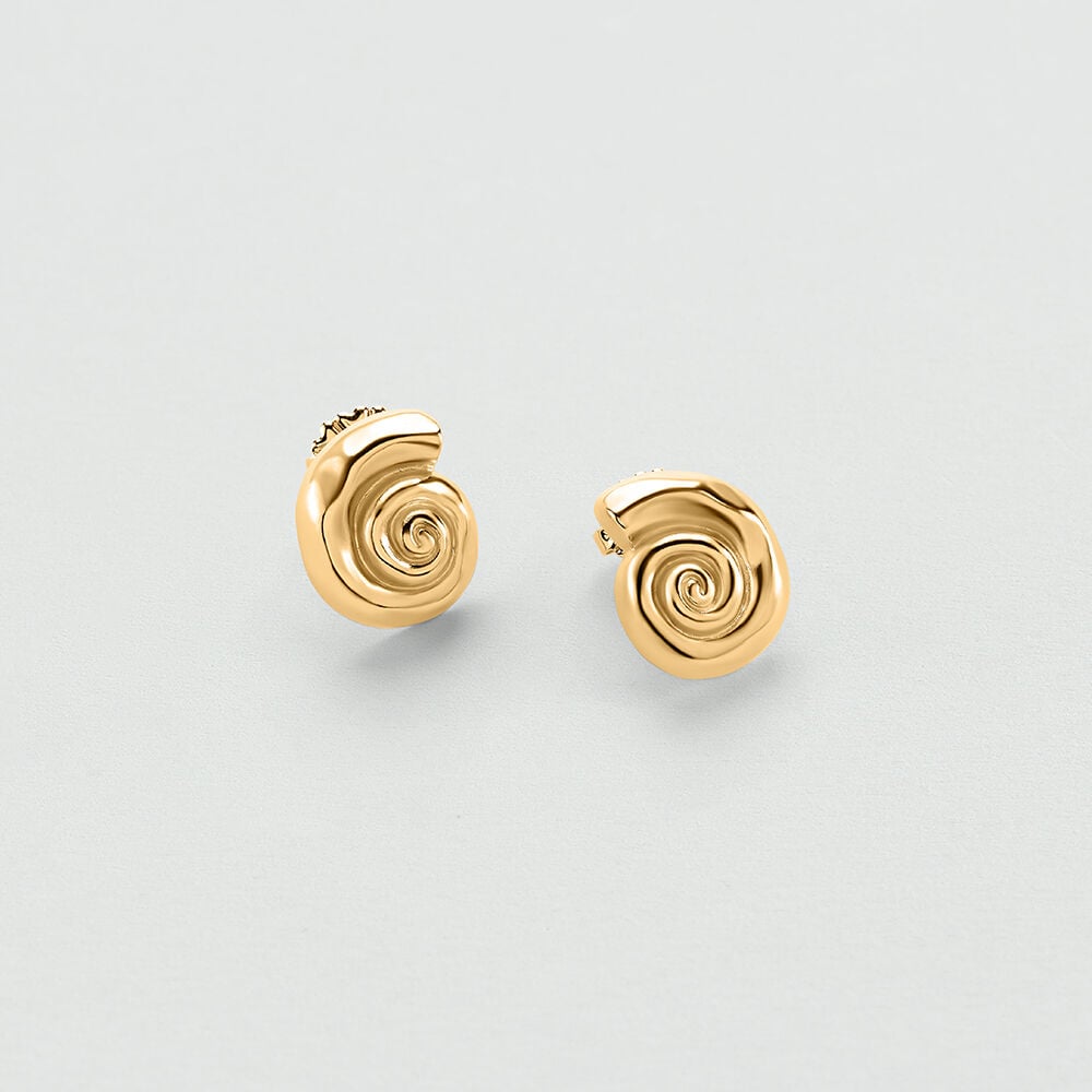 Pendientes cortos TIARE - Dorado - Pendientes cortos  | Agatha