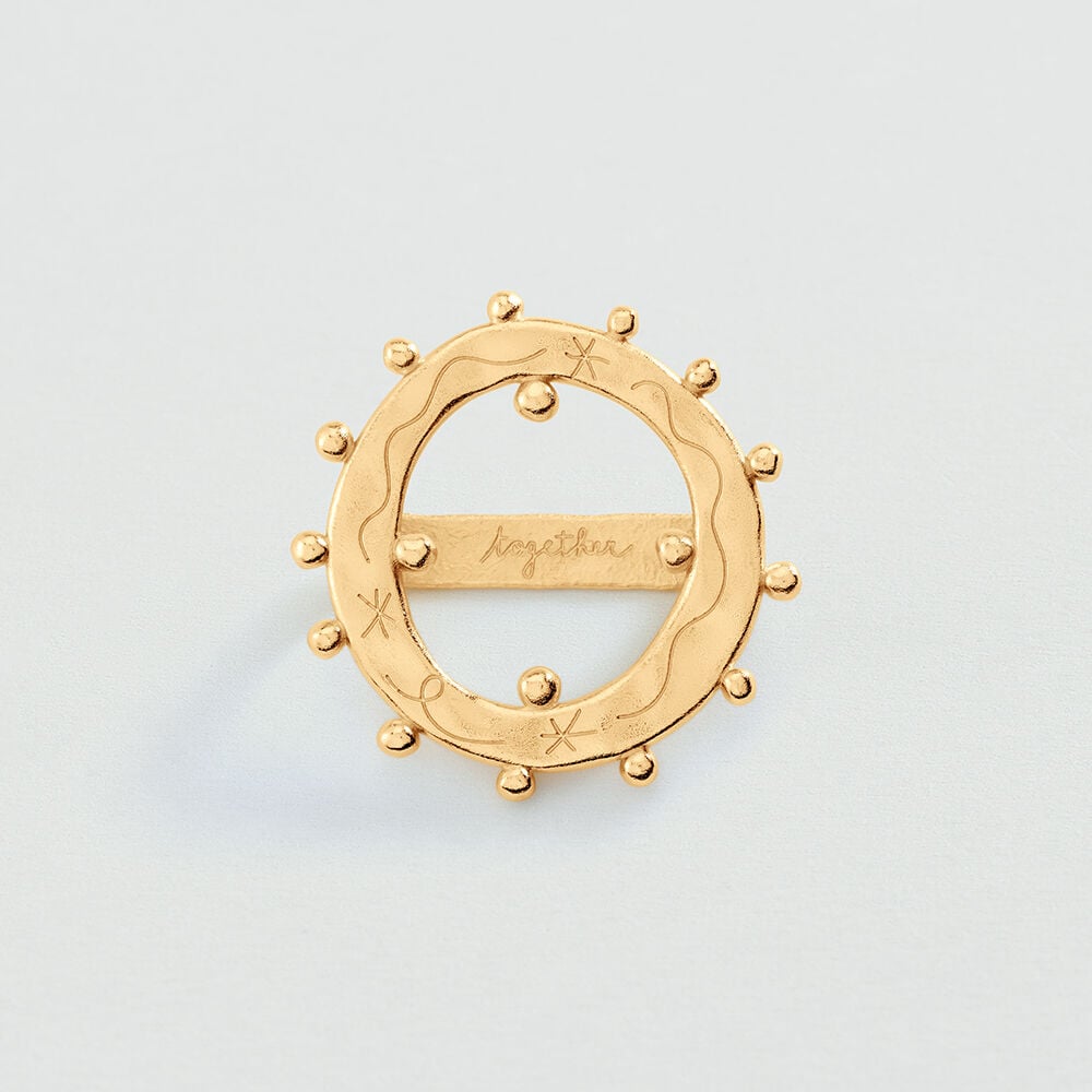 Pasadore fular PANGEA - Dorado - Accesorios joyas  | Agatha