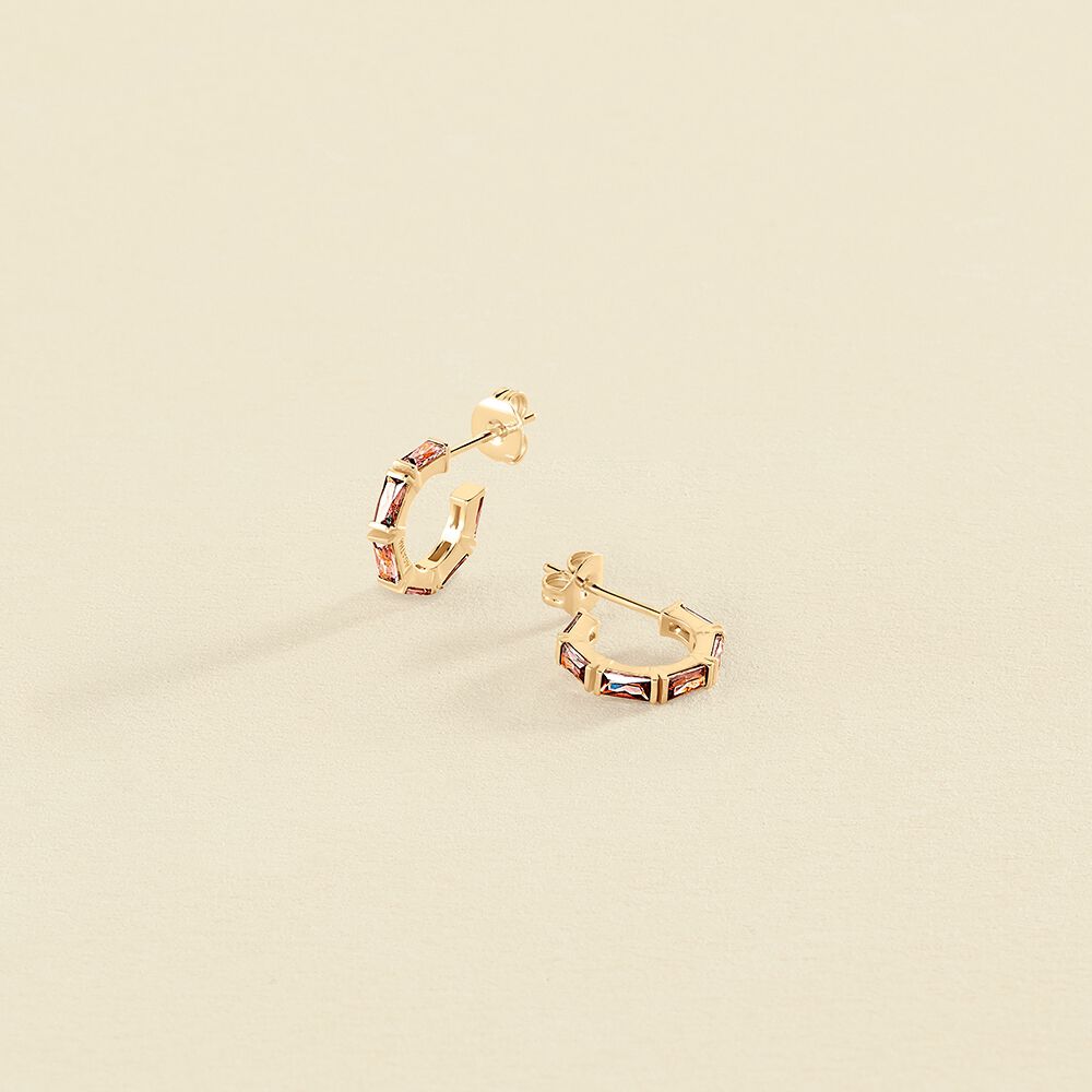 Criollas LUCILLE - Rosa / Oro - Minipendientes  | Agatha
