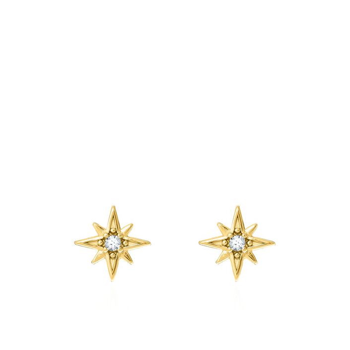 Pendientes cortos OURSE - Cristal / Dorado - Pendientes  | Agatha