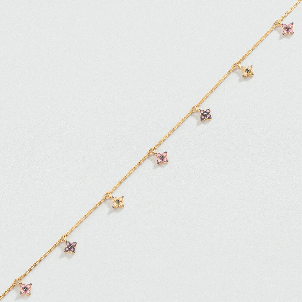 Pulsera de cadena BELOVED - Rosa / Oro - Pulsera de cadena  | Agatha