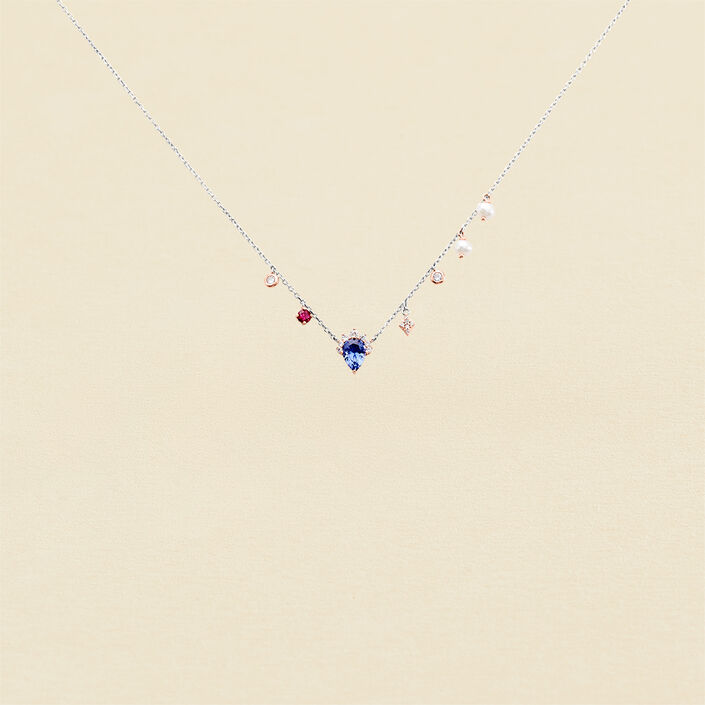 Collar corto ASTRE - Lavanda / Plata - Collares  | Agatha
