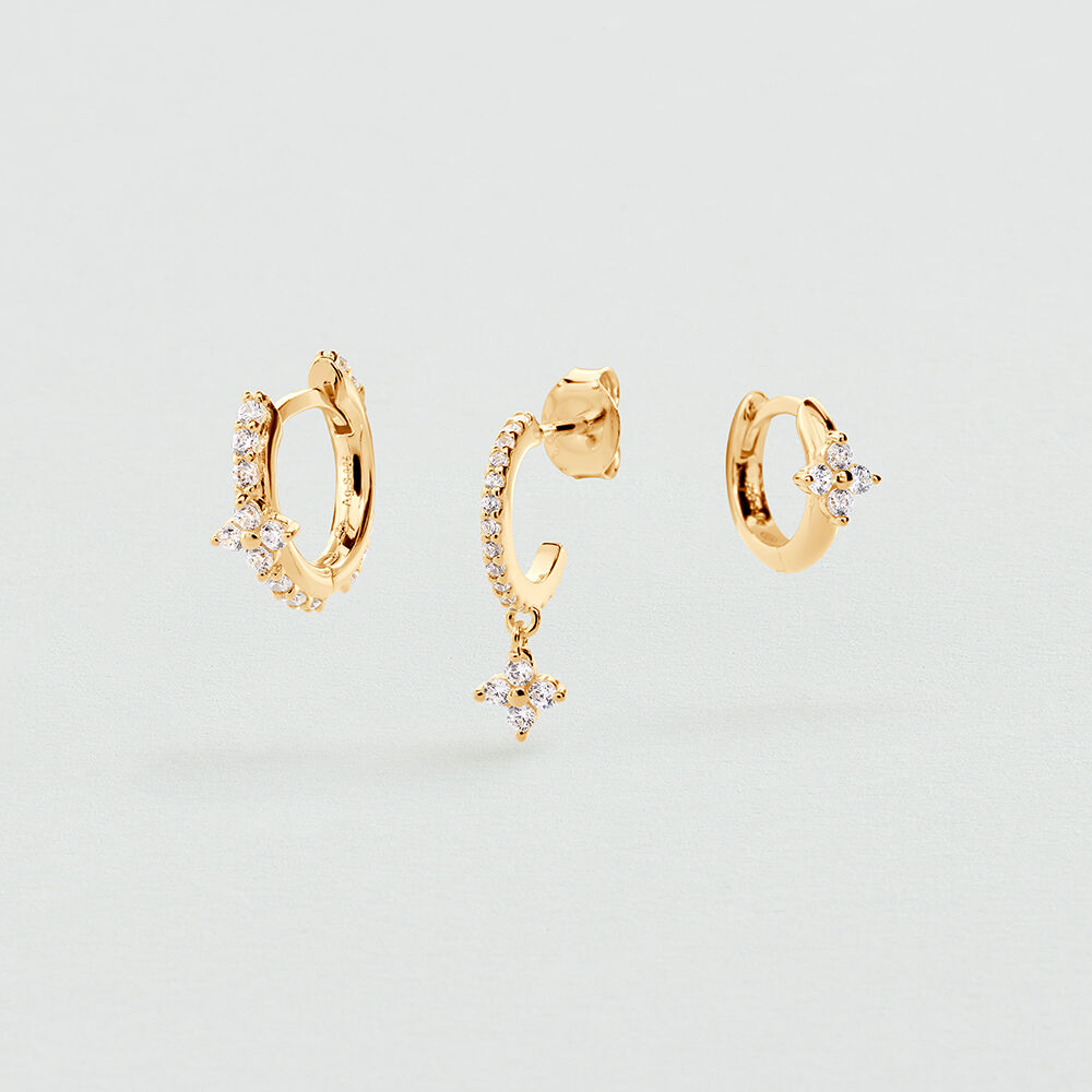 Set de pendientes MIX& MATCH - Cristal / Dorado - Criollas  | Agatha