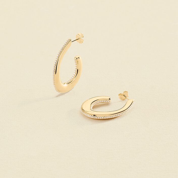 Criollas GEMINI - Cristal / Dorado - Pendientes  | Agatha