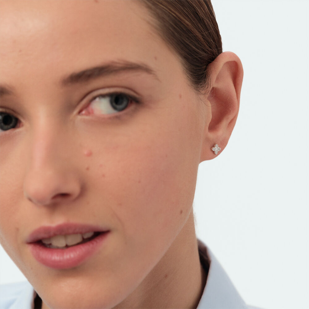 Pendientes cortos BELOVED - Cristal / Plateado - Pendientes cortos  | Agatha