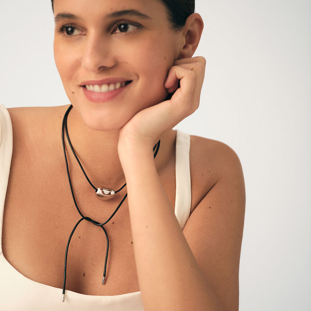 Collar largo ODYSSEE - Negro / Plata - Collar largo  | Agatha