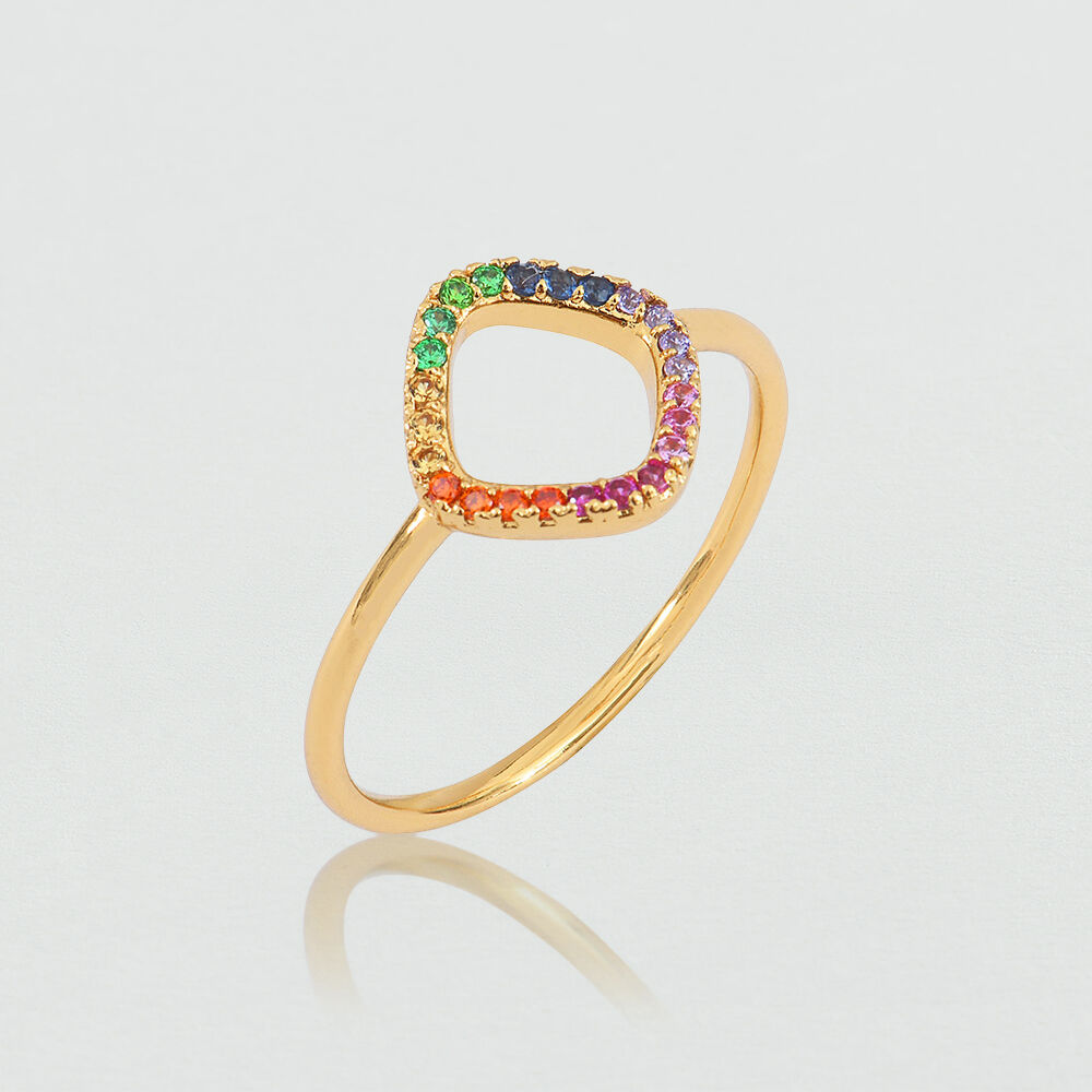 Anillo fino SISSI - Multicolor / Oro - Anillos  | Agatha