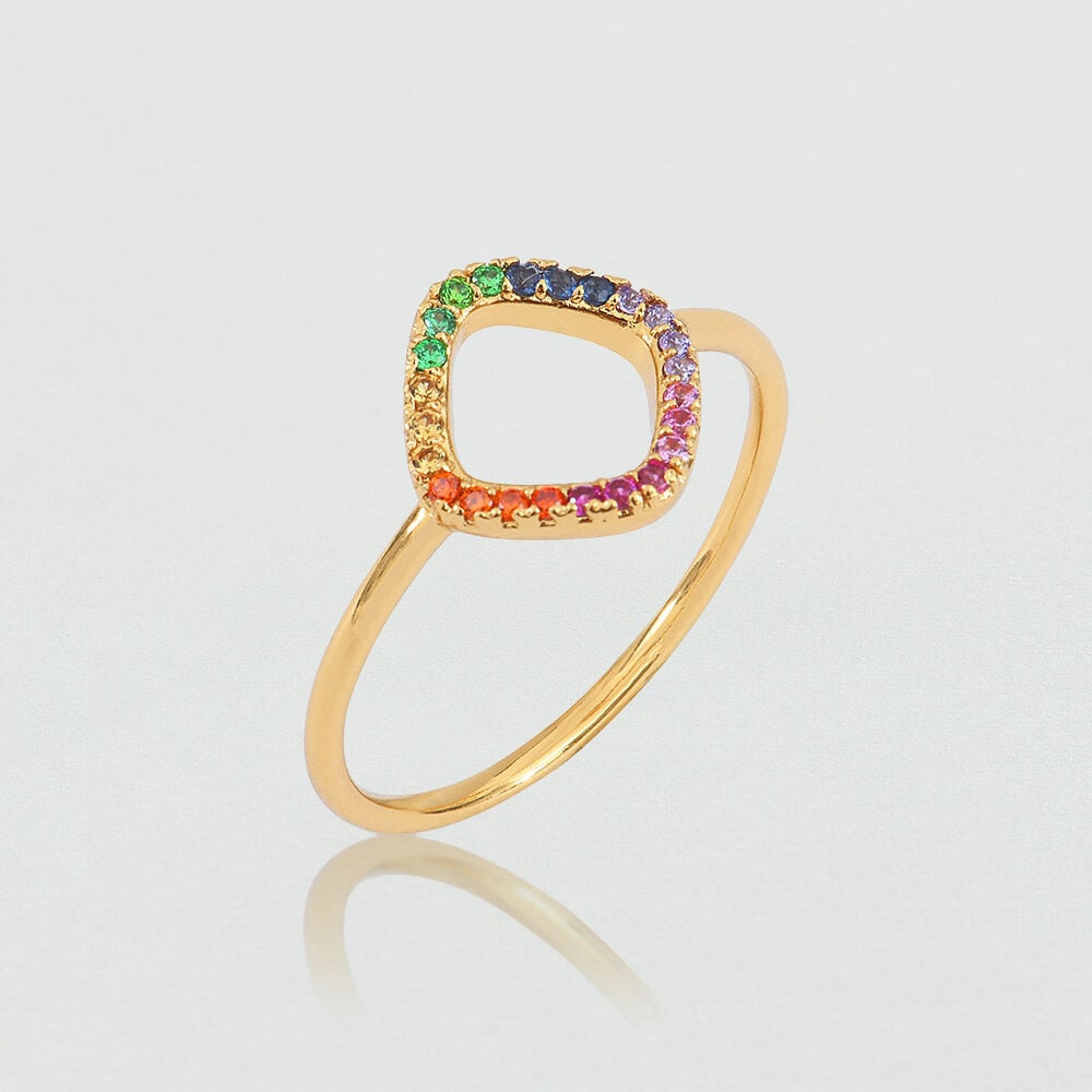 Anillo fino SISSI - Multicolor / Oro - Anillos  | Agatha