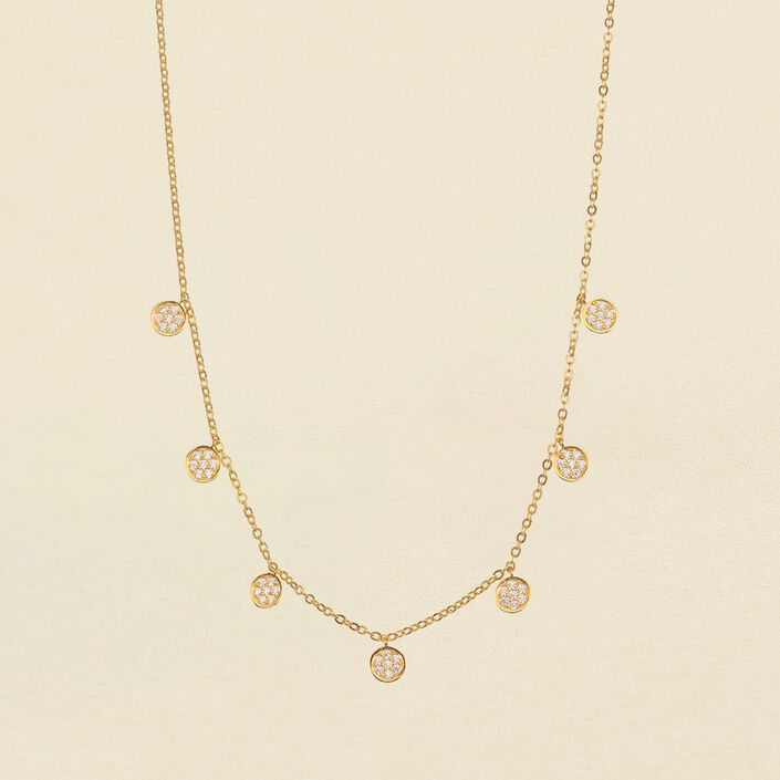 Collar corto HEMERA - Cristal / Dorado - Collares  | Agatha