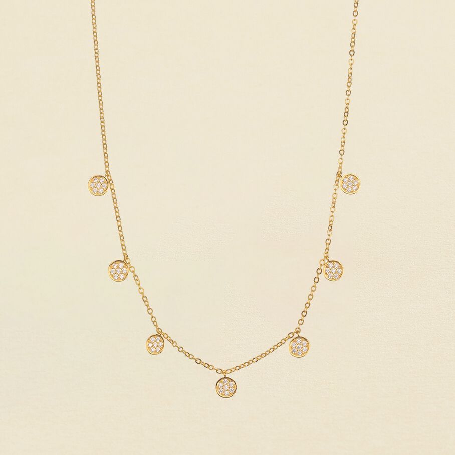 Collar corto HEMERA - Cristal / Dorado - Collares  | Agatha