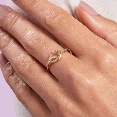 Anillo fino GEMINI - Cristal / Dorado - Anillos  | Agatha
