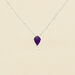 Collar corto MOON - Amatista / Plata - Collares  | Agatha