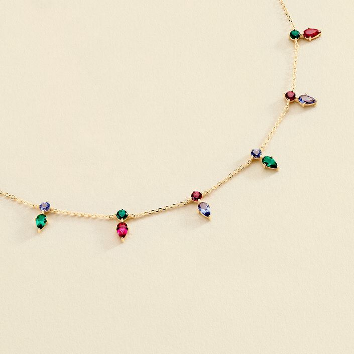 Collar corto ASTRE - Multicolor / Oro - Collares  | Agatha