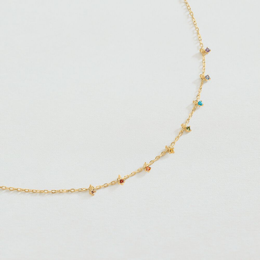 Collar corto IRIS - Multicolor / Oro - Collar corto  | Agatha