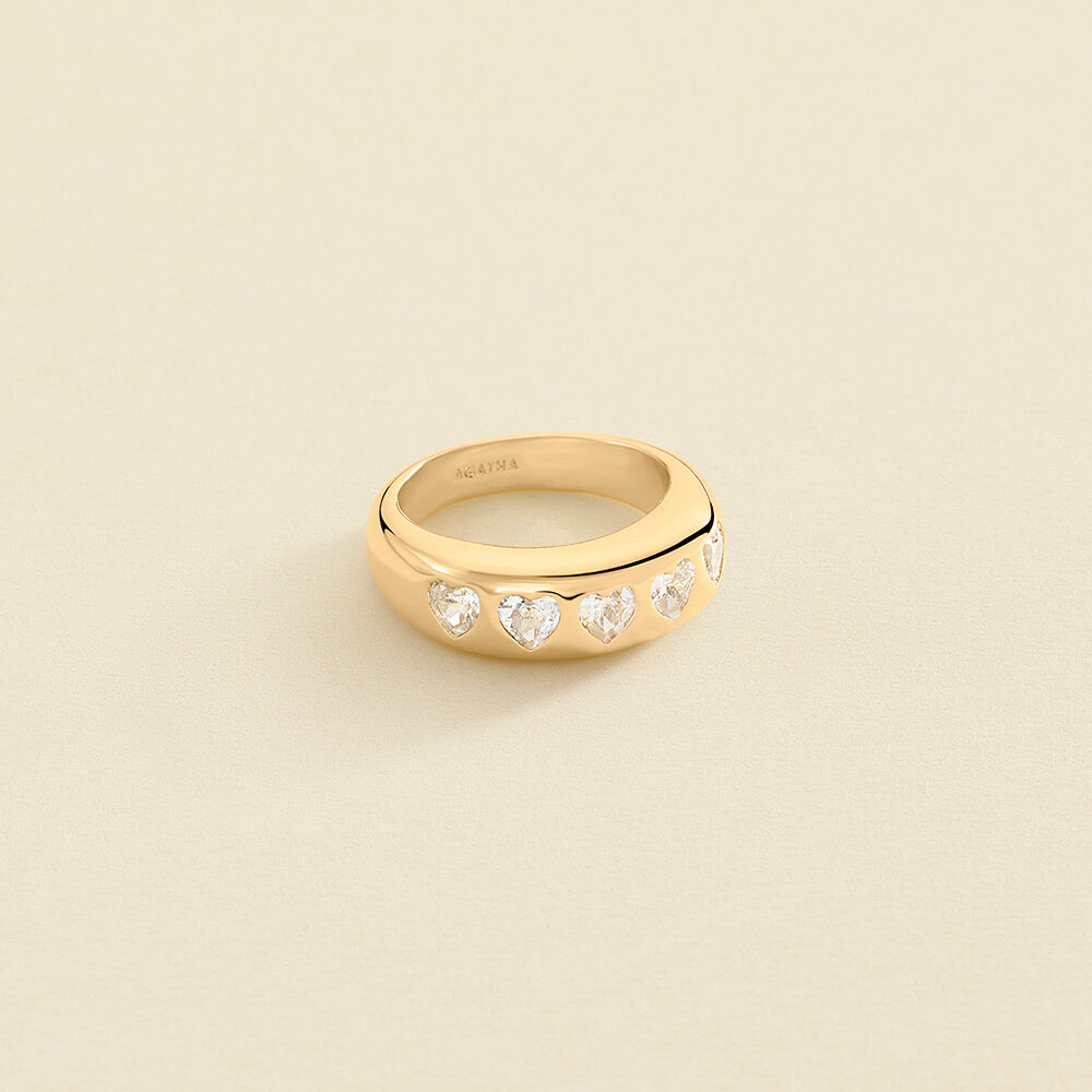 Anillo fino DESIREE - Cristal / Dorado - Anillos  | Agatha