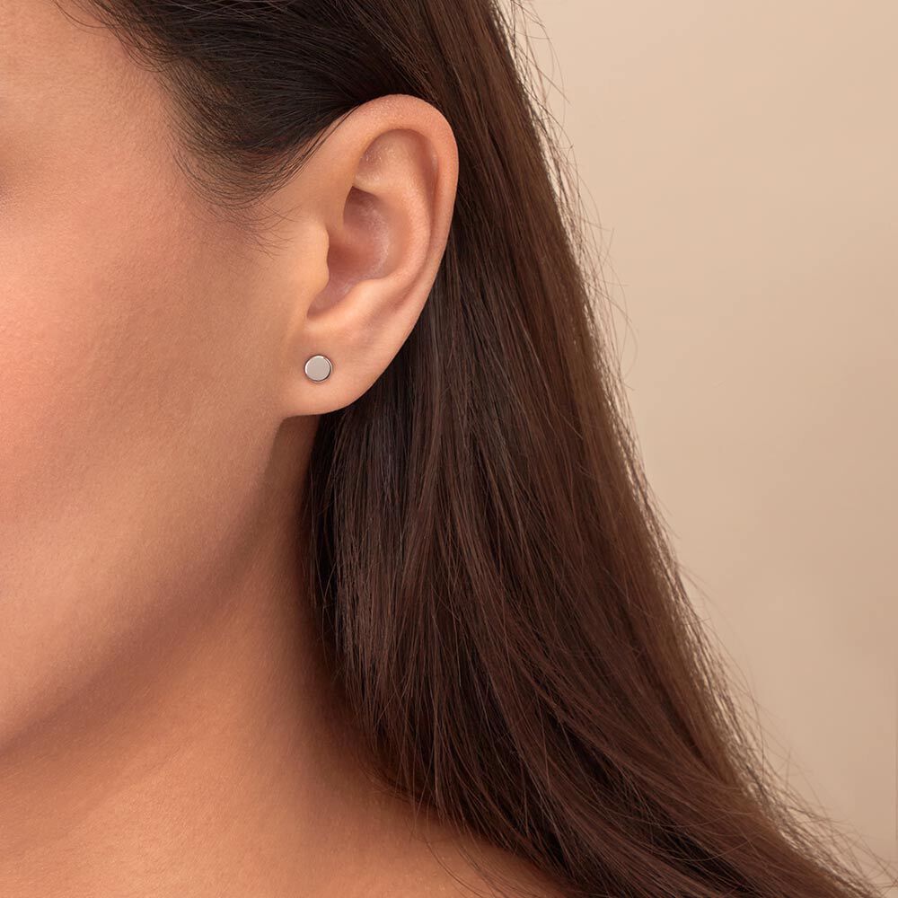 Pendientes cortos DISC - Plata - Pendientes cortos  | Agatha