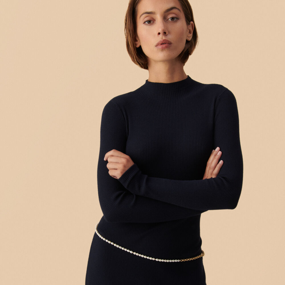 Collar largo MARGAUX - Perla / Oro - Collar de fantasía  | Agatha