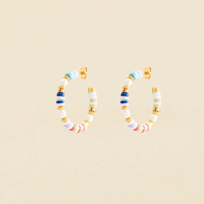 Criollas O'SOLEIL - Multicolor / Oro - Pendientes  | Agatha