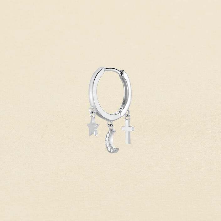 Piercing criolla CRIOCHAR - Cristal / Plateado - Piercings  | Agatha