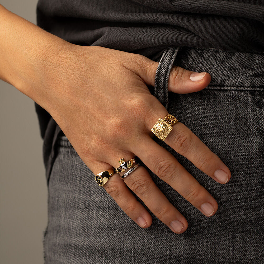 Anillo fino POMBO Negro Oro