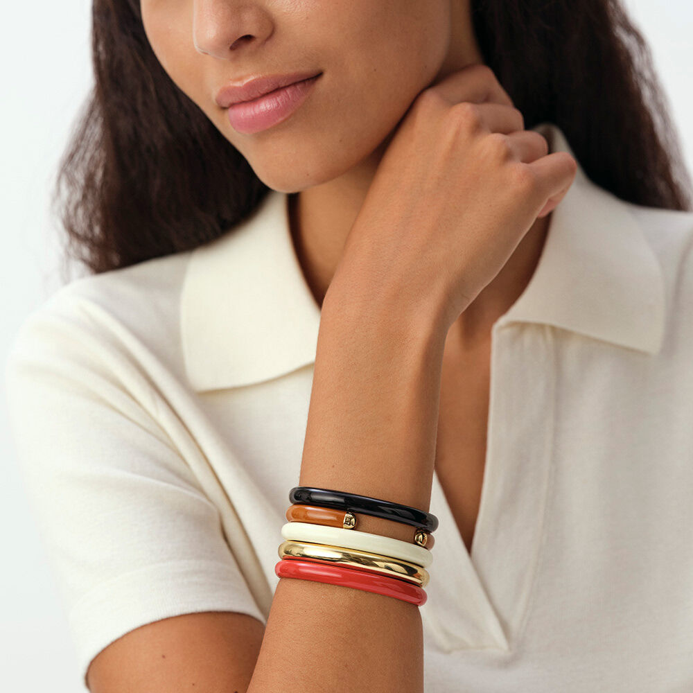 Pulsera rígida LEO - Rojo / Oro - Pulsera rígida  | Agatha