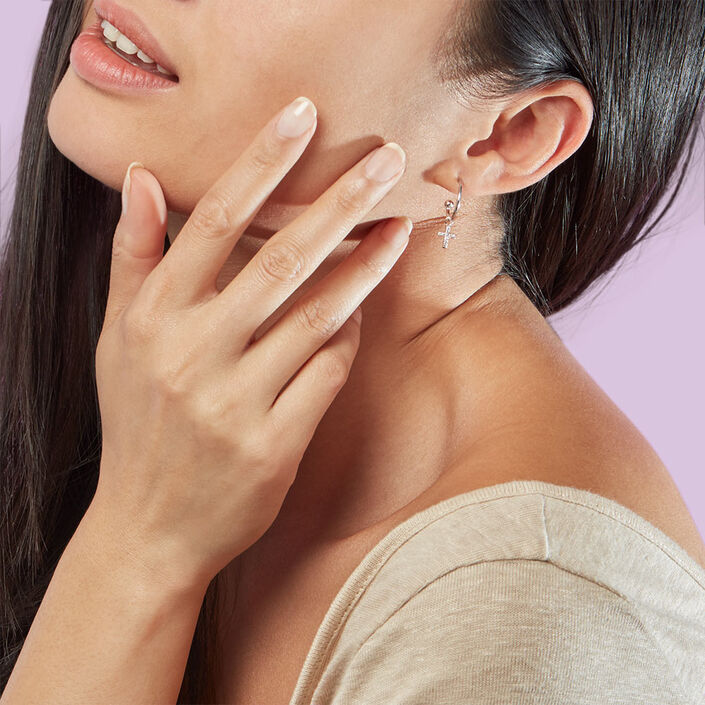 Piercing criolla CRIOCRUZ - Cristal / Plateado - Piercings  | Agatha