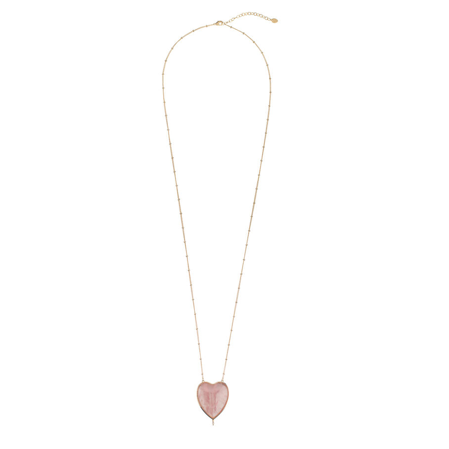 Collar largo BEAT - Rosa Cuarzo - Collares  | Agatha