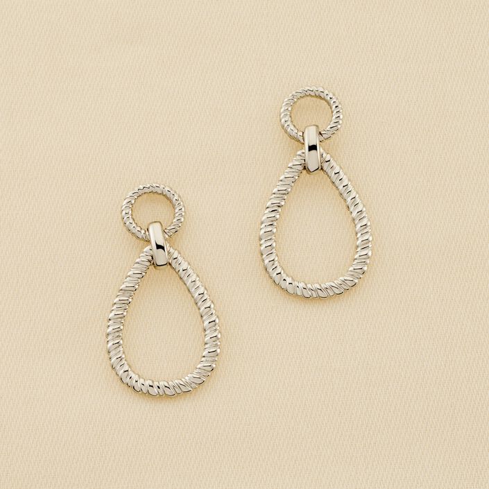 Pendientes largos HARMONIE - Plata - Pendientes  | Agatha