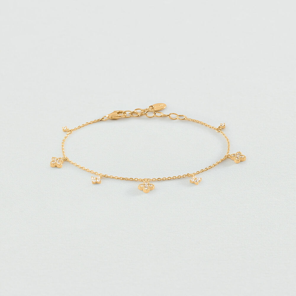 Pulsera de cadena BELOVED - Cristal / Dorado - Pulsera de cadena  | Agatha