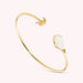 Pulsera rígida ECLIPSE - Blanco / Oro - Pulseras  | Agatha