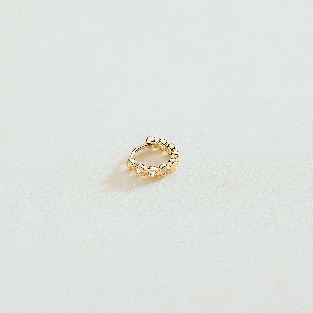 Piercing criolla LEINA - Cristal / Dorado - Piercings  | Agatha