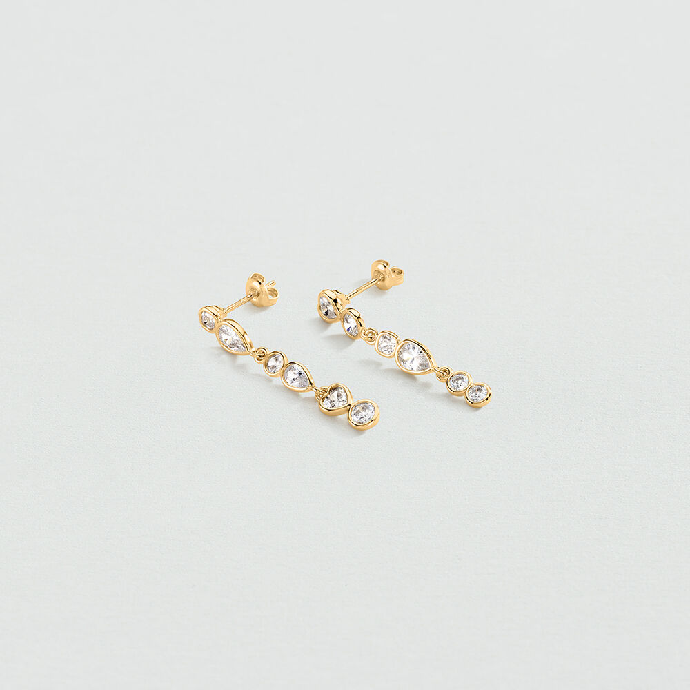 Pendientes largos CANDY - Cristal / Dorado - Pendientes largos  | Agatha