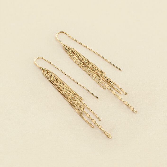 Pendientes largos NEBET - Dorado - Pendientes  | Agatha