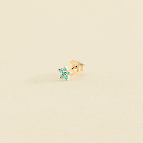 Piercing mini FLOR6 - Turquesa / Oro - Piercings  | Agatha