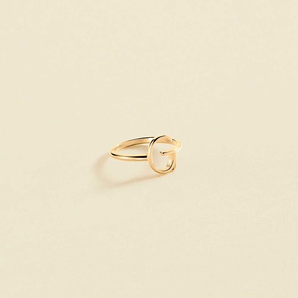 Anillo fino LETTRE G - Dorado - Anillos  | Agatha