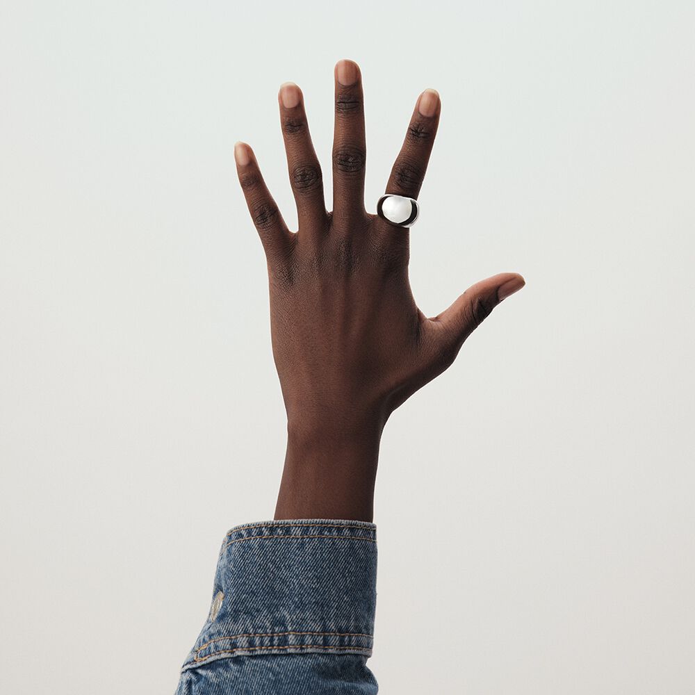 Anillo ancho DANAE - Plateado - Anillos de fantas&iacute;a  | Agatha