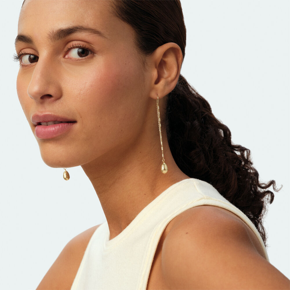 Pendientes largos CALMA - Dorado - Pendientes  | Agatha