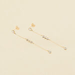 Pendientes largos VERTICE - Cristal / Dorado - Pendientes  | Agatha