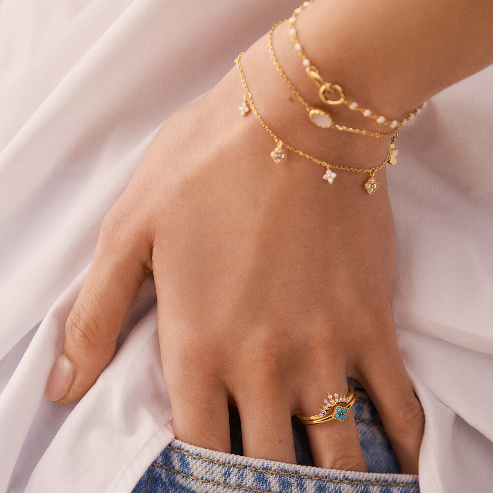 Pulsera anillo top de oro