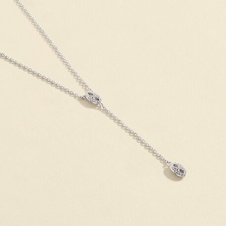 Collar midi ETREINTE - Cristal / Plateado - Collares  | Agatha