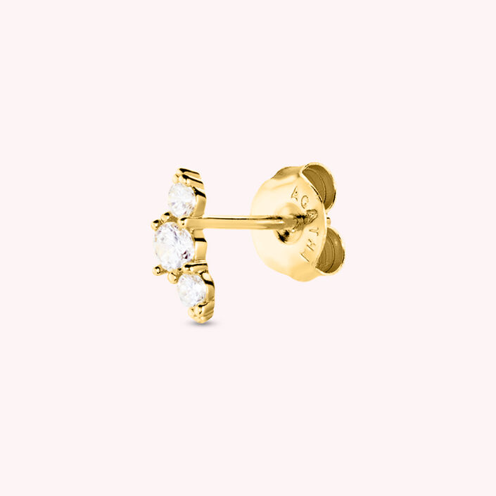 Piercing mini CROISSANT - Cristal / Dorado - Piercings  | Agatha