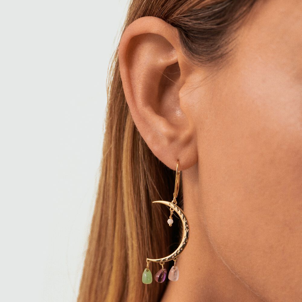 Pendientes largos SWING - Dorado - Pendientes de borlas  | Agatha
