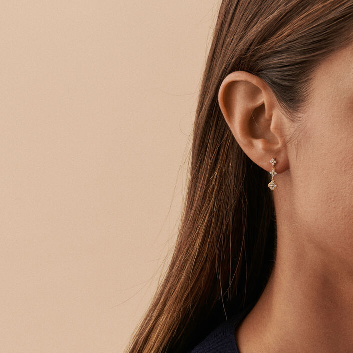 Pendientes largos BELOVED - Cristal / Dorado - Pendientes  | Agatha