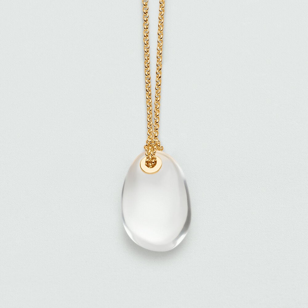 Collar largo ODYSSEE - Transparente / dorado  - Collar largo  | Agatha